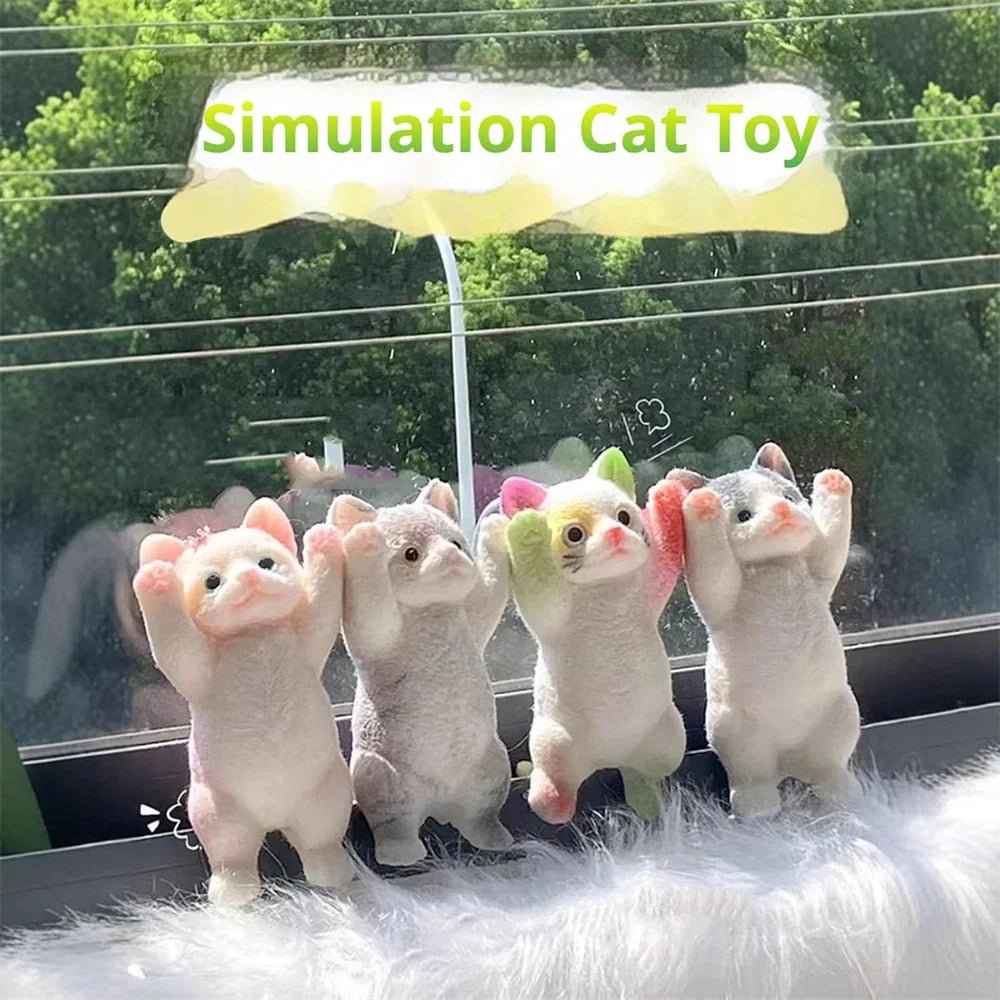 13CM Cute Taba Squishy Cat Fluffy Sticky Realistic Cat Stress Relieving Toy Simulation Cats Doll Squeeze Gift for Kids Adults - shopsquishstudio
