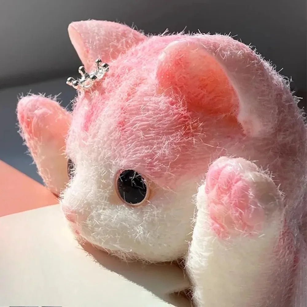 13CM Cute Taba Squishy Cat Fluffy Sticky Realistic Cat Stress Relieving Toy Simulation Cats Doll Squeeze Gift for Kids Adults - shopsquishstudio