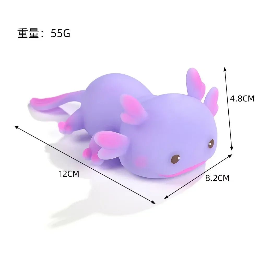 1/4pcs Axolotl Squeeze Ball Cute Fish Relax Cartoon Antistress Squishy Stress Relief Slow Rising For Adult Kids Stretch Toys - shopsquishstudio