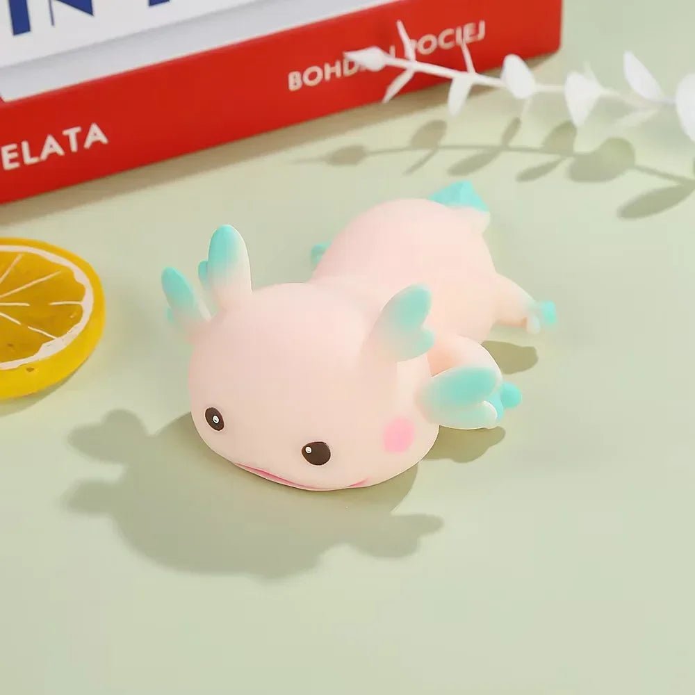 1/4pcs Axolotl Squeeze Ball Cute Fish Relax Cartoon Antistress Squishy Stress Relief Slow Rising For Adult Kids Stretch Toys - shopsquishstudio