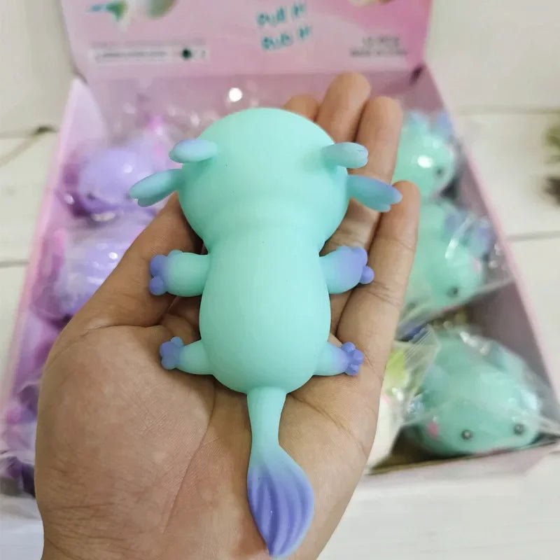 1/4pcs Axolotl Squeeze Ball Cute Fish Relax Cartoon Antistress Squishy Stress Relief Slow Rising For Adult Kids Stretch Toys - shopsquishstudio