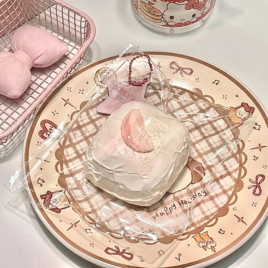 Peachy Milk Puff Squishy - Squishie Bites
