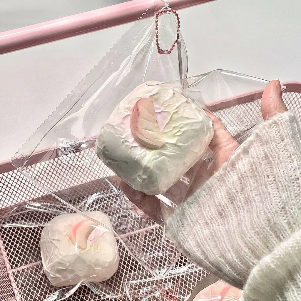 Peachy Milk Puff Squishy - Squishie Bites