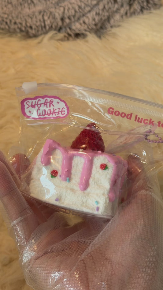 Square Strawberry Cake Squishy