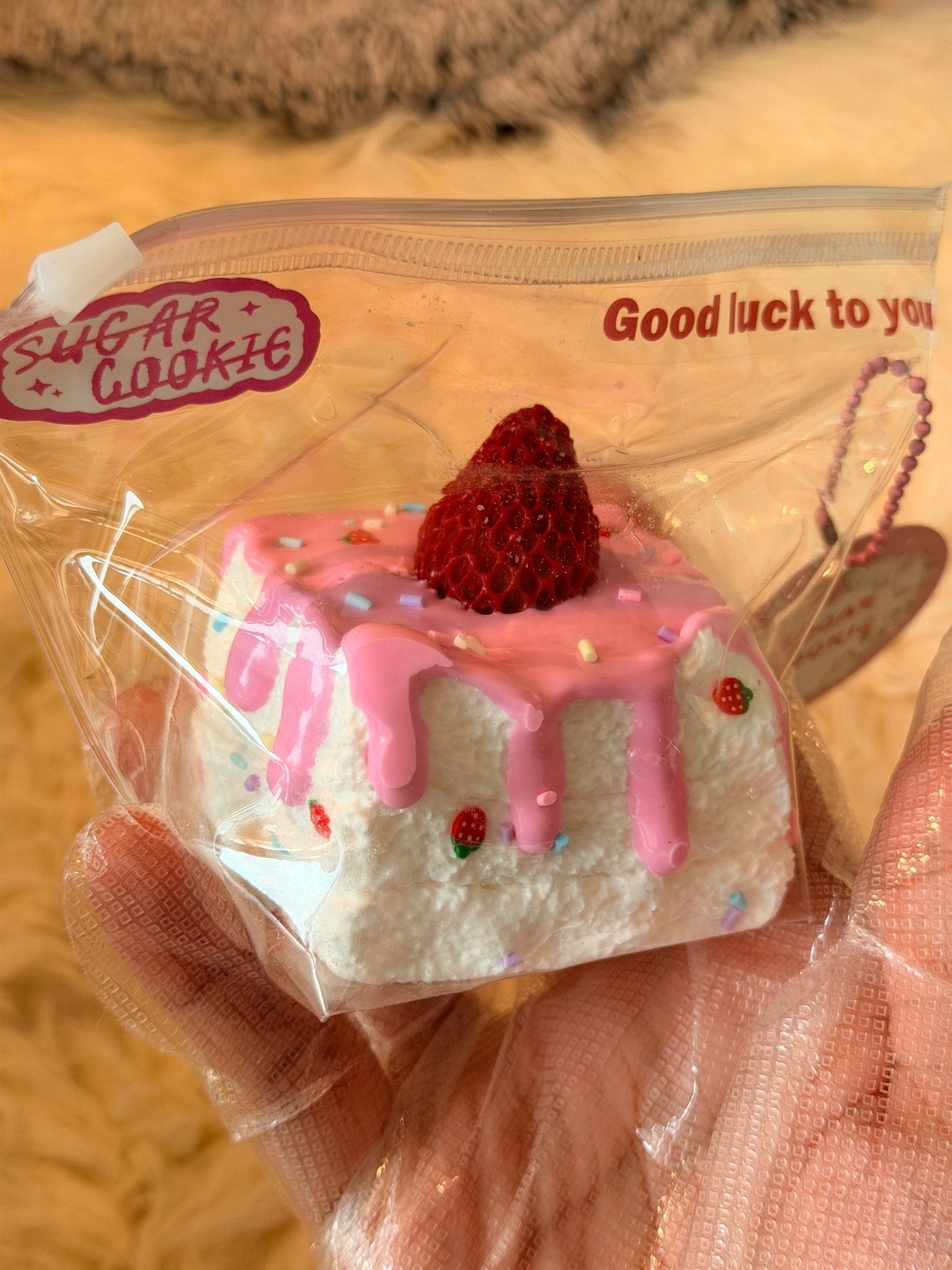 Square Strawberry Cake Squishy - Squishie Bites