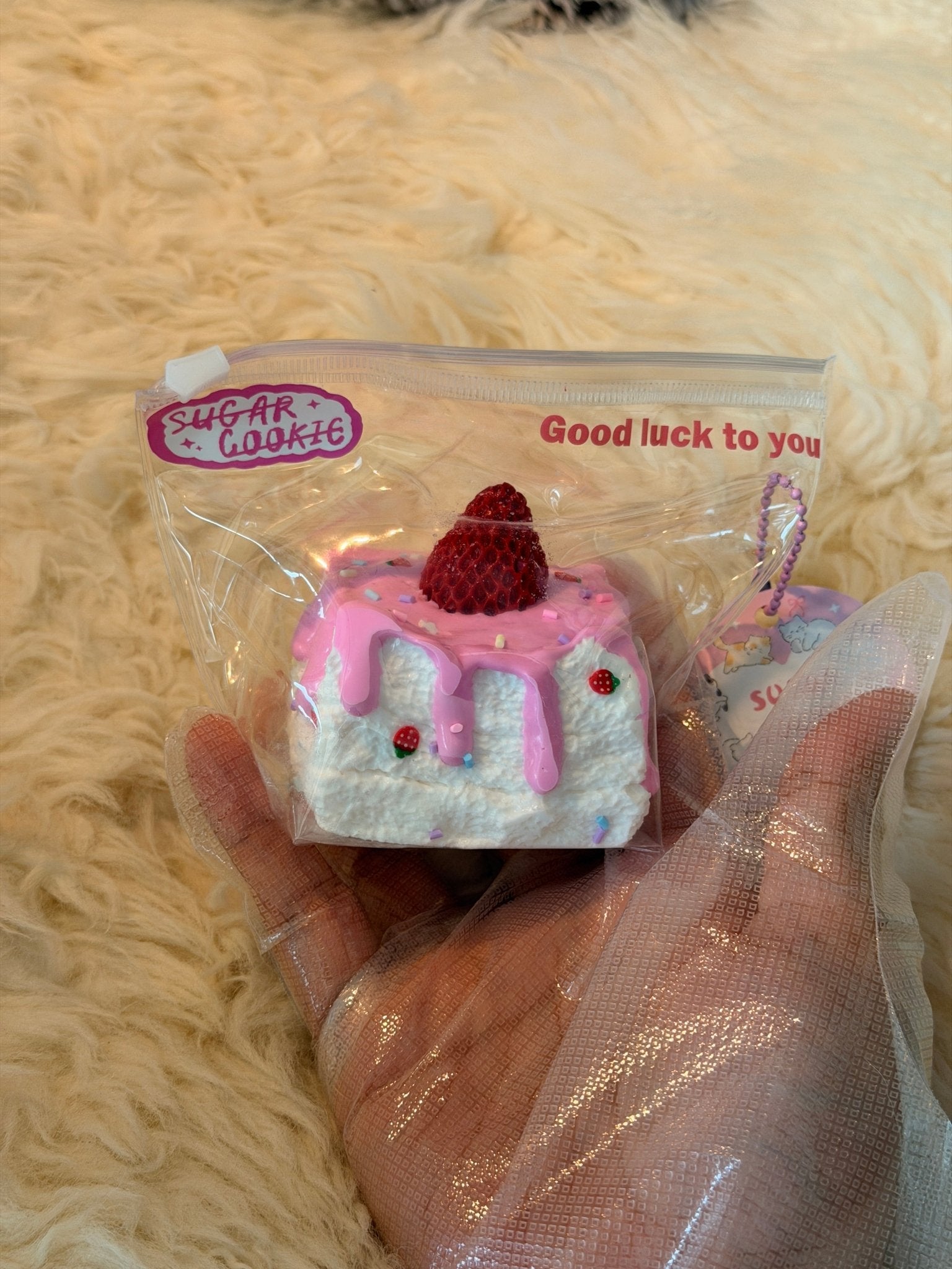 Square Strawberry Cake Squishy - Squishie Bites