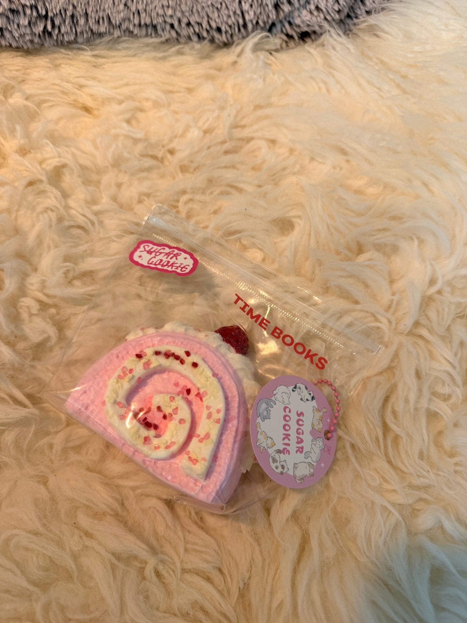 Strawberry Swiss Roll Squishy - Squishie Bites